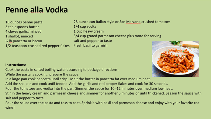 Penne alla Vodka